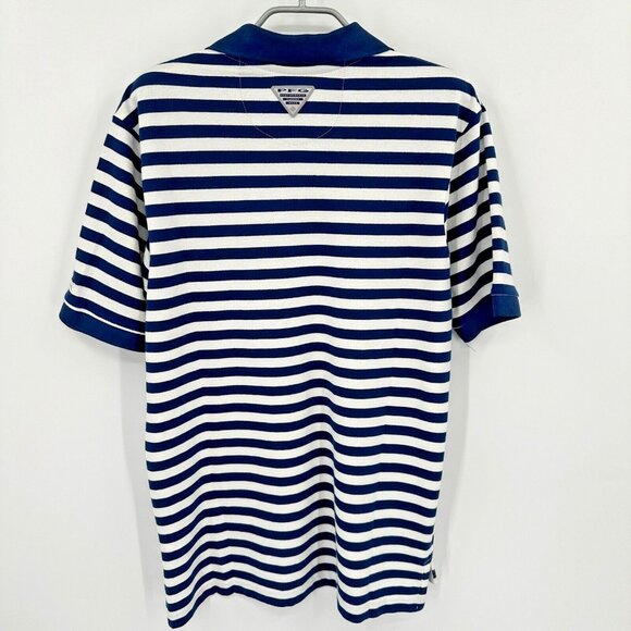 Columbia PFG Men's Super Bonefish Pique Polo Navy Blue sz S NWT Collared Stripe - Picture 6 of 6